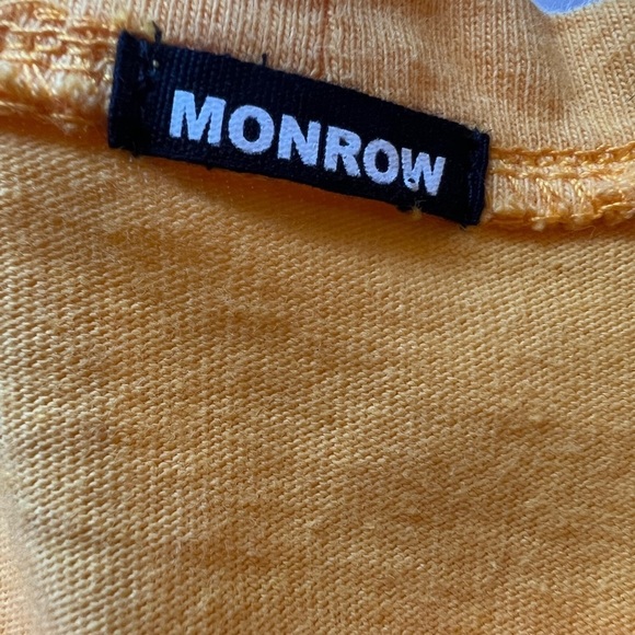 MONROW  Gold Crewneck‎ Short Sleeve Shoulder Cuts Tee Shirt Women’s Small NWOT - Picture 8 of 8